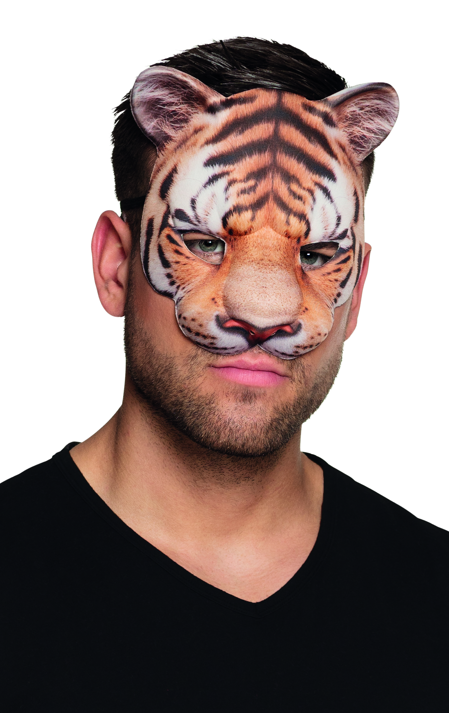 overdrijving vooroordeel Goederen ᐅ Half foam masker tijger Maskers kopen