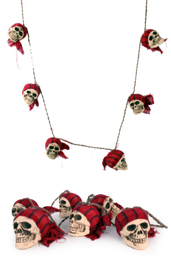 Touw met piratenschedels (halloween