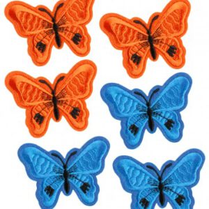 Applicaties vlinders oranje-blauw