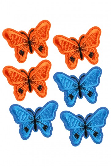 Applicaties vlinders oranje-blauw