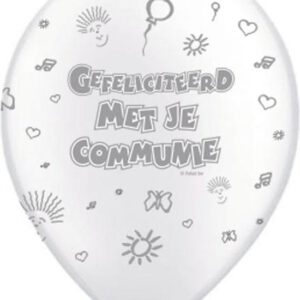 Ballonnen Communie parelmoer - 8st.