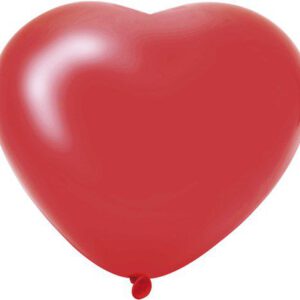 Ballonnen Hart rood 30cm per 50