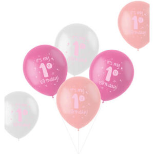 Ballonnen It's my 1st Birthday roze