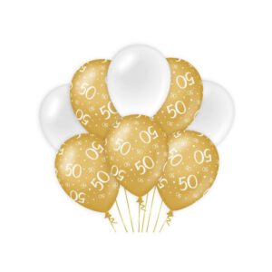 Ballonnen gold/white 50