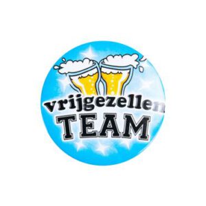 Button klein - vrijgezellen team blauw