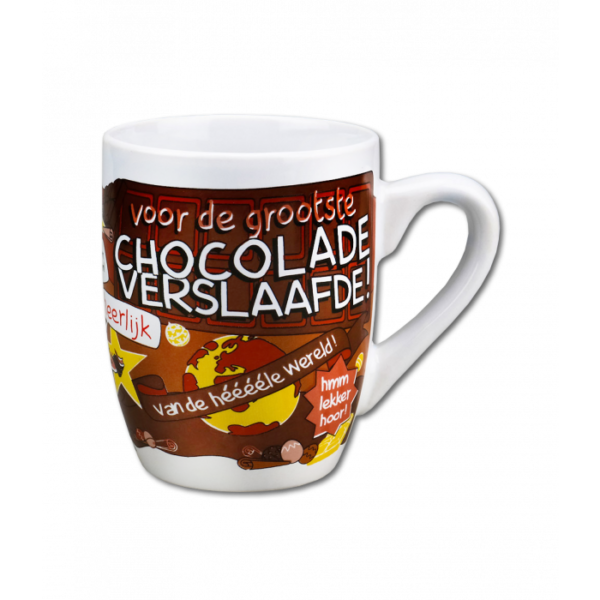 Cartoonmok Chocolade verslaafde