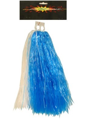Cheerball pompons blauw/wit