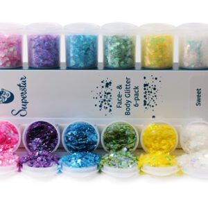 Chunky glitter 6-pack sweet