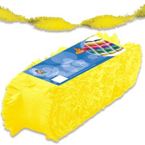 Crepe guirlande geel brandveilig 24m