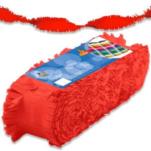 Crepe guirlande rood brandveilig 24m