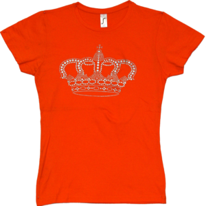 Dames t-shirt zilveren kroon