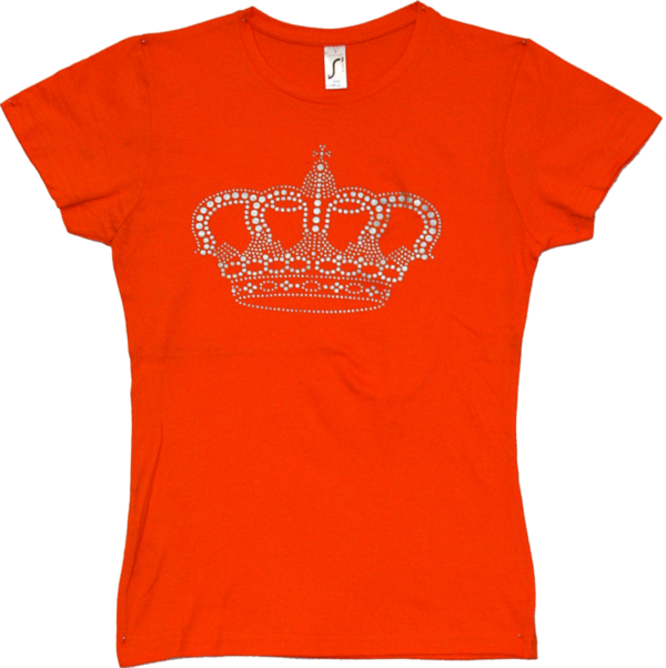 Dames t-shirt zilveren kroon