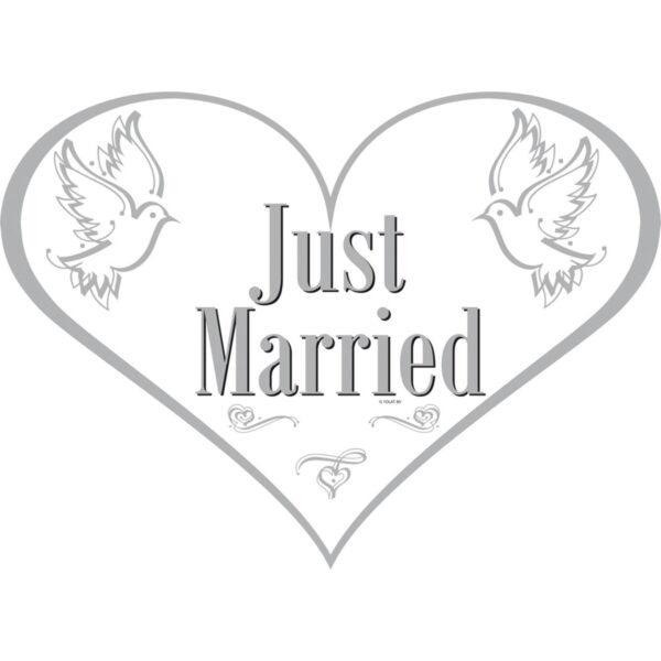 Deurplaat Just Married/stk