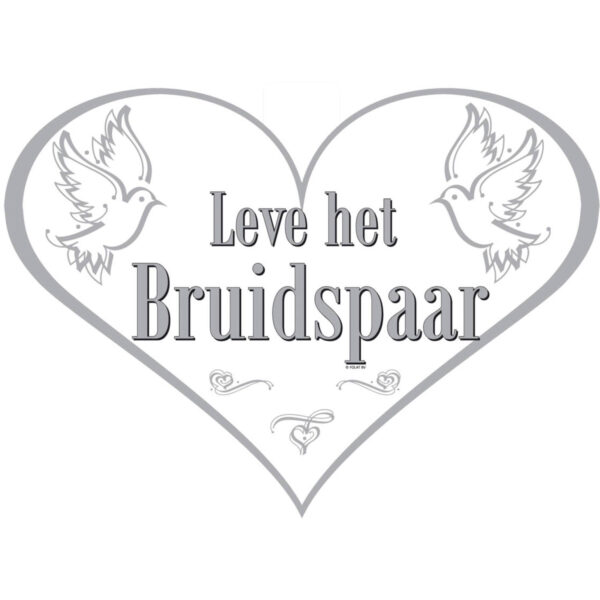 Deurplaat Leve het Bruidspaar/stk