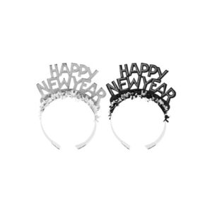 Diadeem "Happy New Year" zwart