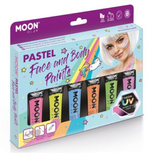 Face & Body paint neon UV pastel box