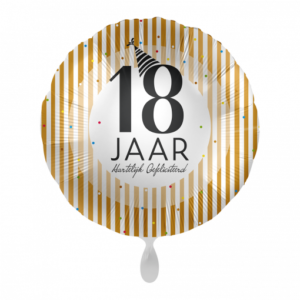 Folieballon 18 jaar goud