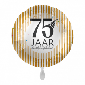 Folieballon 75 jaar goud