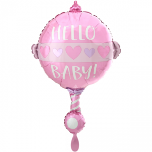 Folieballon Baby Girl Rattle