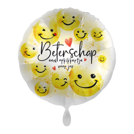 Folieballon Beterschap Smiley opkikker