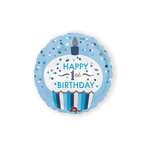 Folieballon Birthday Boy cupcake