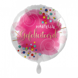 Folieballon HG confetti fuchsia