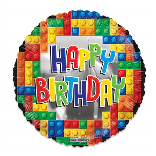 Folieballon Happy Birthday LEGO