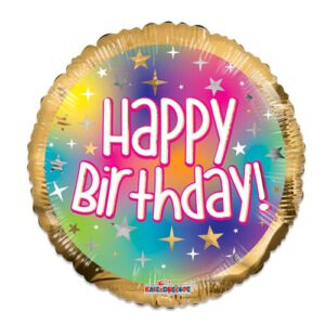 Folieballon "Happy Birthday!" goud