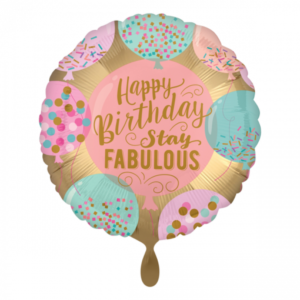 Folieballon Happy Birthday stay fabulous