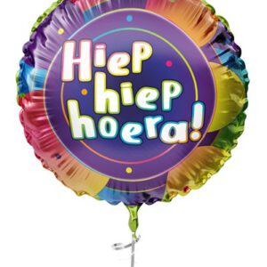 Folieballon Hiep Hiep Hoera