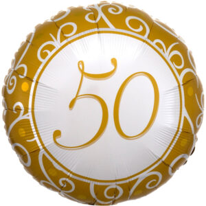 Folieballon Jubileum 50jr goud