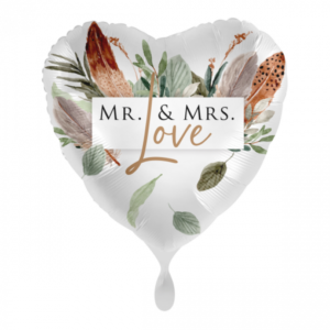 Folieballon Mr & Mrs Love