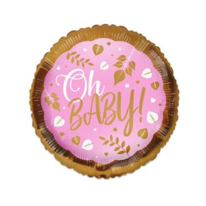 Folieballon "Oh Baby !" roze (ECO)