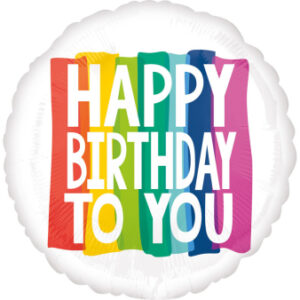 Folieballon Rainbow Wishes Happy Birthday