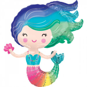 Folieballon Shape Colorful Mermaid