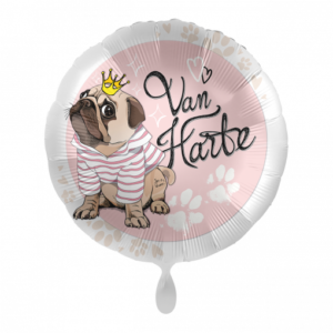 Folieballon Van Harte bulldog