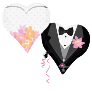 Folieballon Wedding Couple Hearts