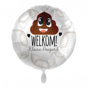 Folieballon Wekom kleine poeperd