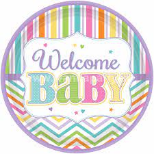 Folieballon Welcome Baby brights