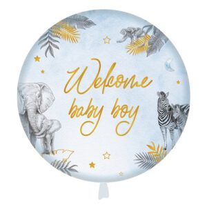 Folieballon baby safari "Welcome baby boy"
