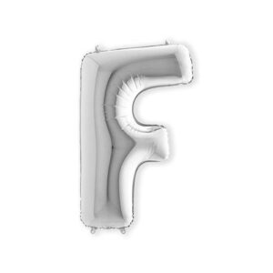 Folieballon letter F zilver (100cm) OP=OP