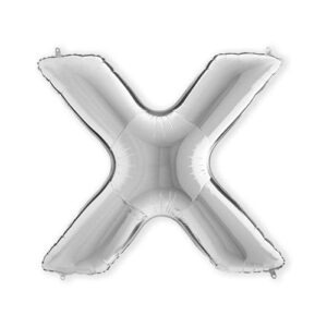 Folieballon letter "X" zilver (100cm) OP=OP