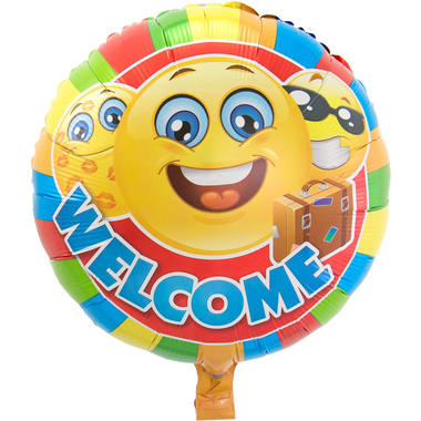 Folieballon welcome smiley