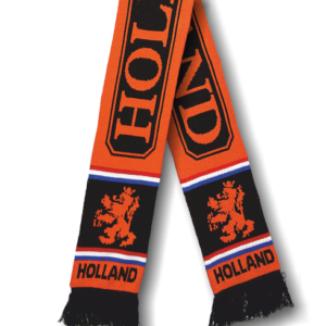 Gebreide Holland sjaal oranje/zwart