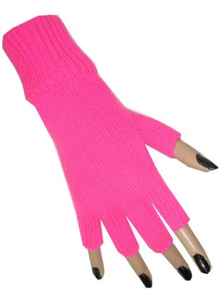 Gebreide handschoenen roze