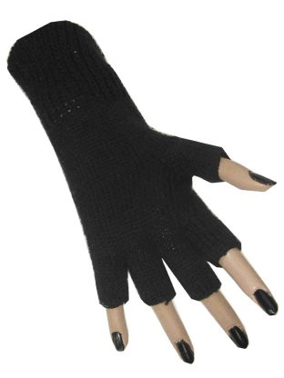 Gebreide handschoenen zwart