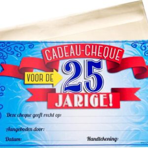 Gift Cheque - 25 jaar