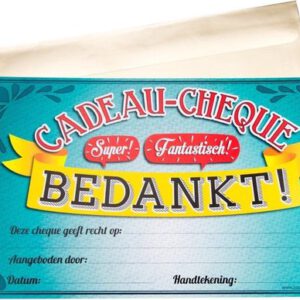 Gift Cheque - Bedankt