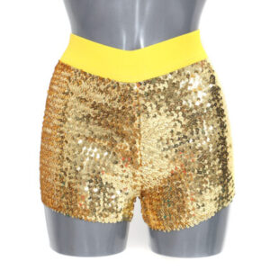 Hotpants pailletten goud