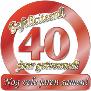 Huldeschild - Special - 40jr getrouwd